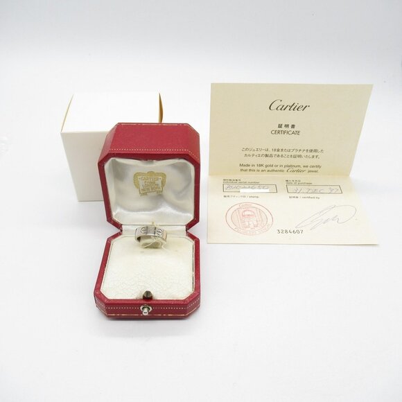 CARTIER 18k White Gold Love Ring - Picture 7 of 11